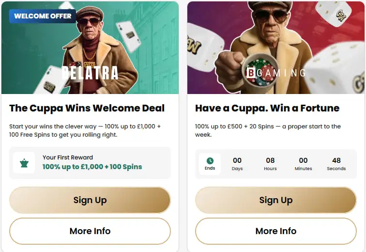 cuppawins casino welcome offer